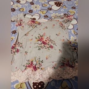Floral lace blouse